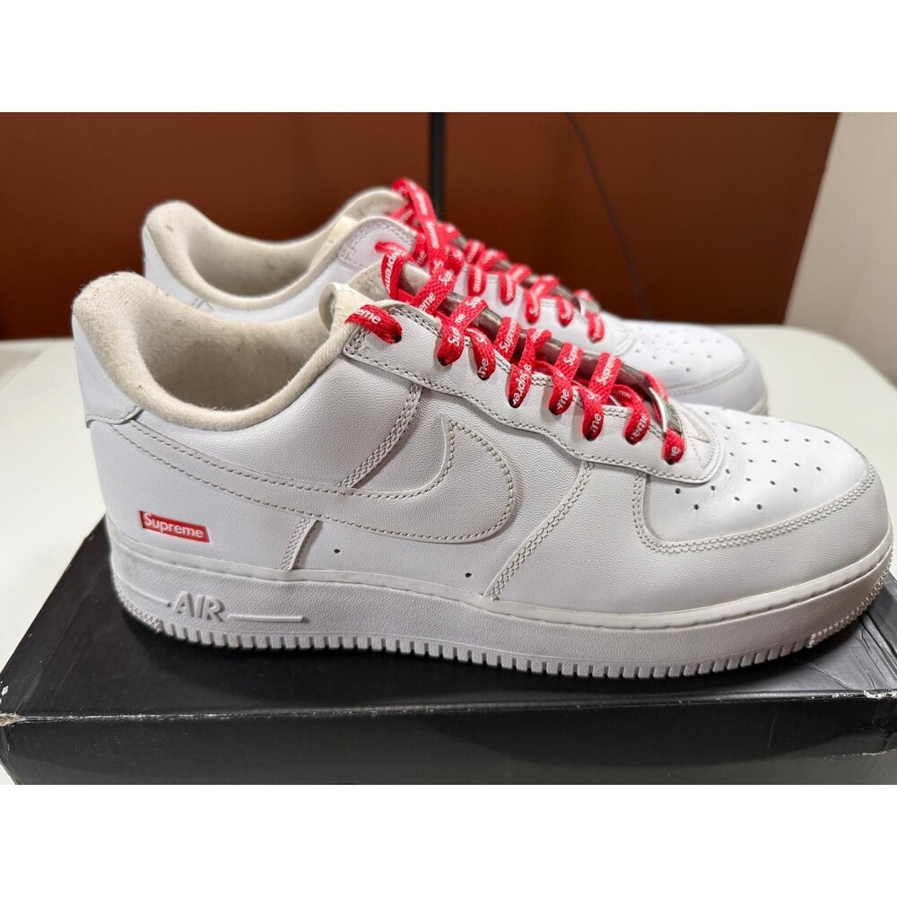 Nike Air Force 1 x Supreme Low Box Logo - White Size 12